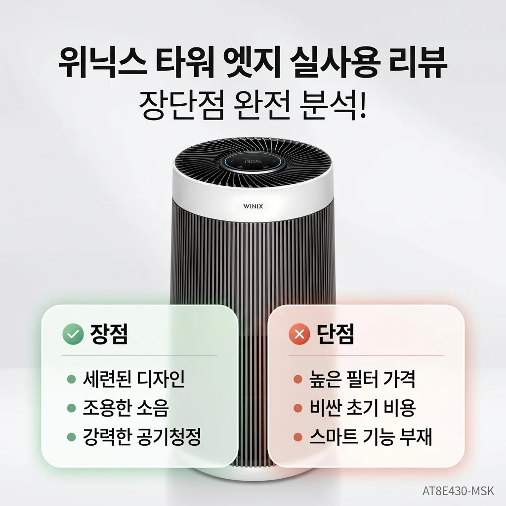 위닉스 타워 엣지 AT8E430-MSK 직접 써보니 장단점 확실하네요