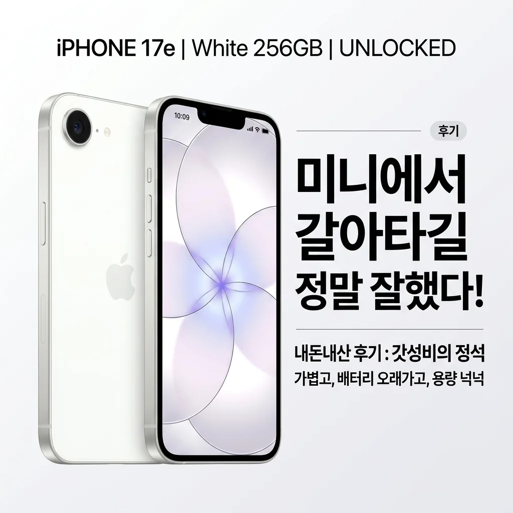 아이폰 17e 화이트 256GB 자급제 직접 써보니 미니에서 갈아타길 잘했네요
