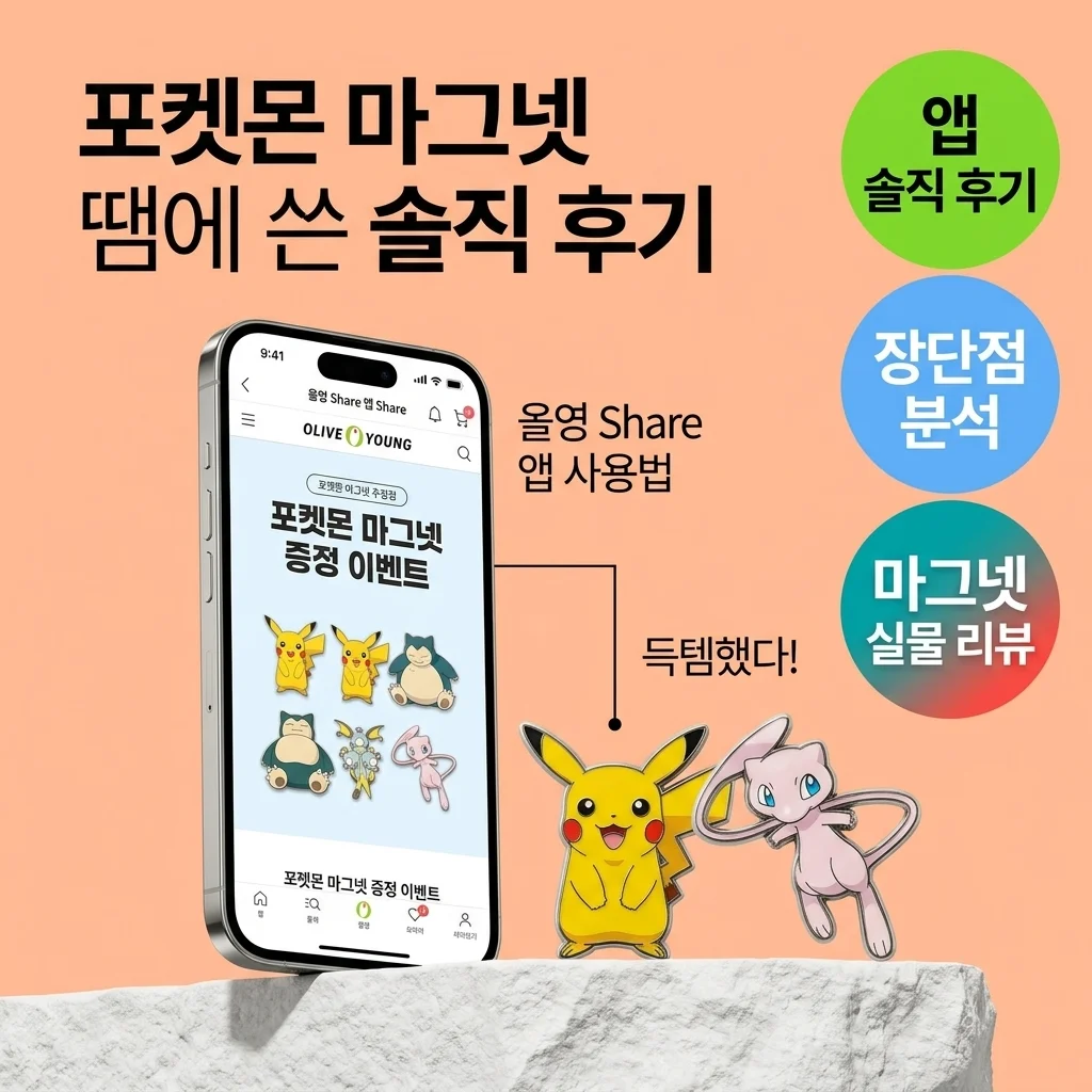 올리브영 공유하기 포켓몬 마그넷 증정 때문에 써본 솔직 후기