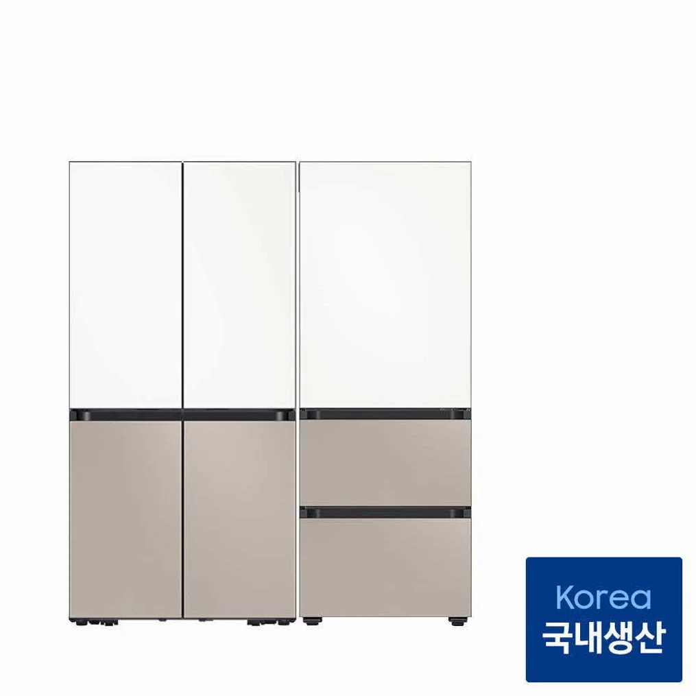 삼성 비스포크 Ai 냉장고 김치냉장고 키친핏 Max RM70F64R1ZG RQ33DB74D2AP 화이트 베이지 상세 이미지 2