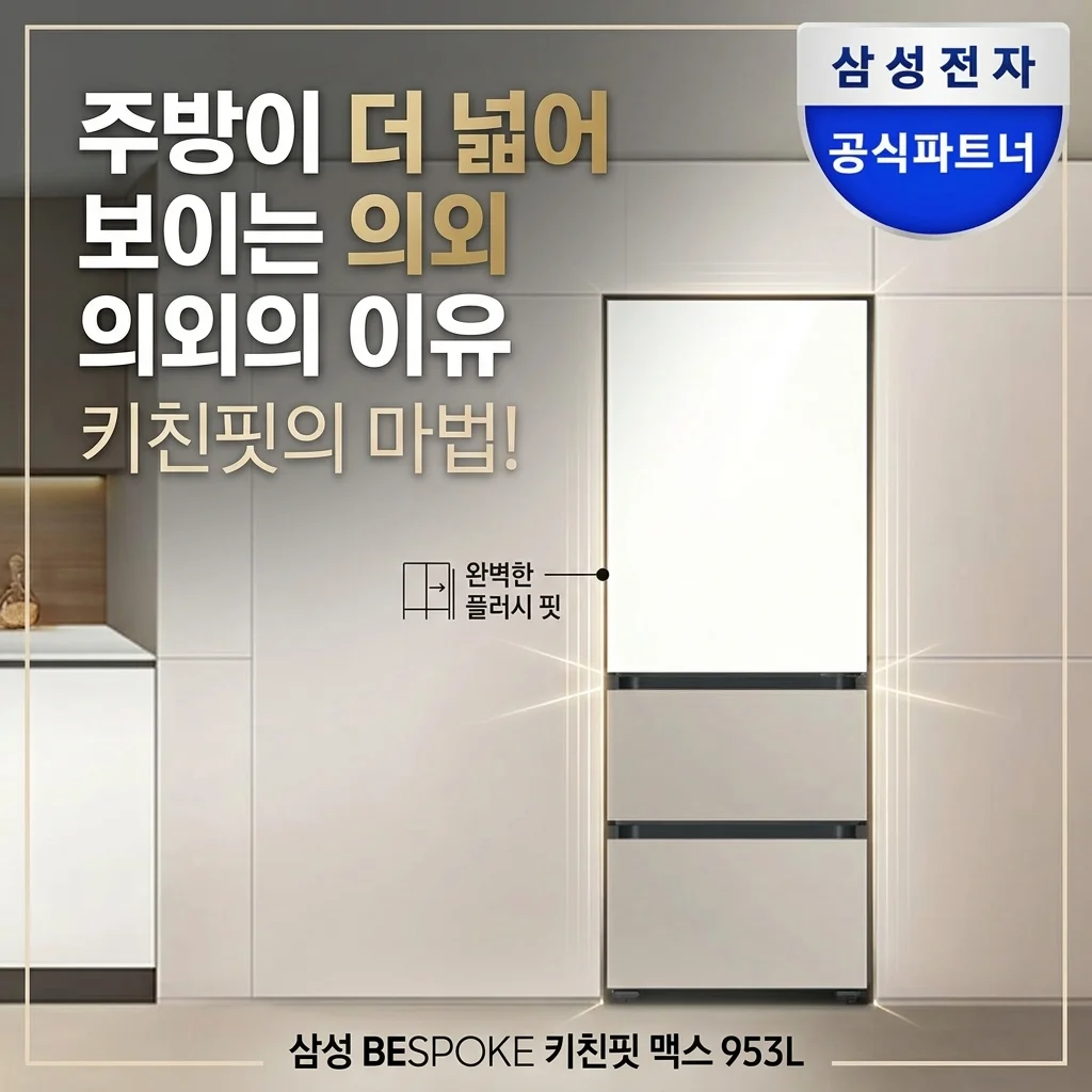 삼성 비스포크 키친핏 Max 953L 설치하고 주방 넓어진 의외의 이유