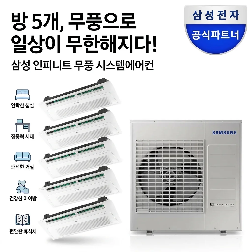 삼성 인피니트 무풍 시스템에어컨 5실 설치하고 달라진 일상