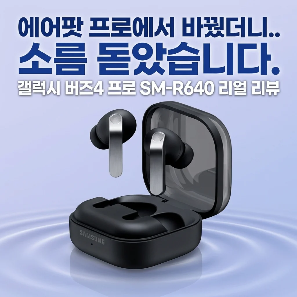 에어팟 프로 쓰다 넘어왔는데 소름 돋았어요.. 갤럭시 버즈4 프로 SM-R640 리얼 후기