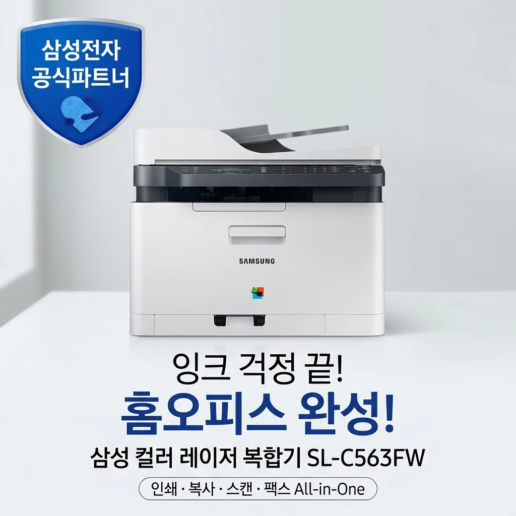 잉크 걱정 끝! 삼성 SL-C563FW 컬러 레이저 복합기 하나로 홈오피스 종결