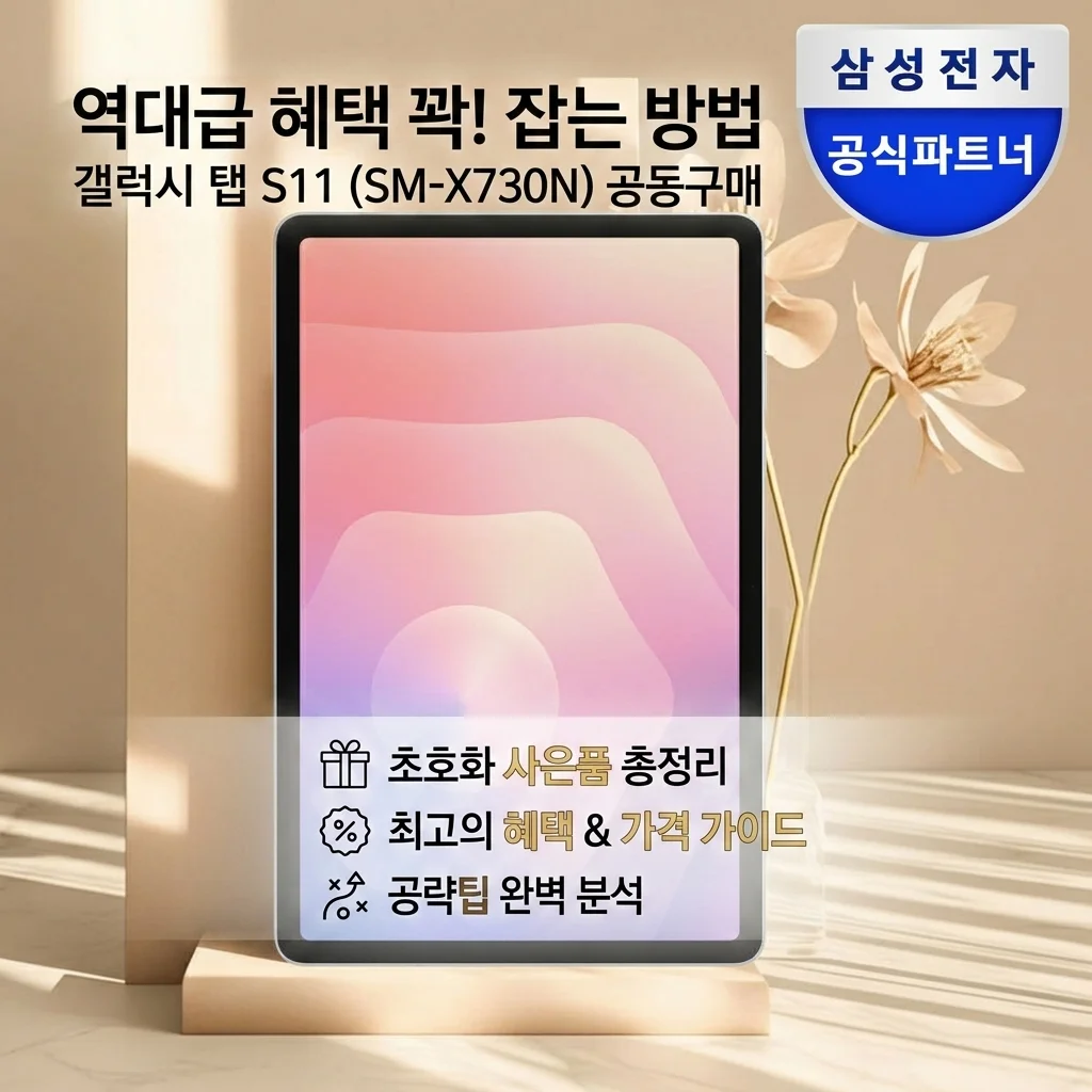 역대급 혜택 갤럭시탭S11 SM-X730N 공동구매 사은품까지 꽉 잡는 법