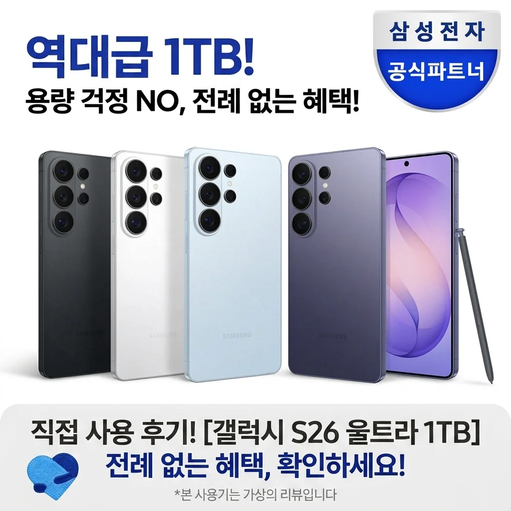 갤럭시 S26 울트라 1TB 역대급 혜택? 직접 써보니 용량 걱정 끝!