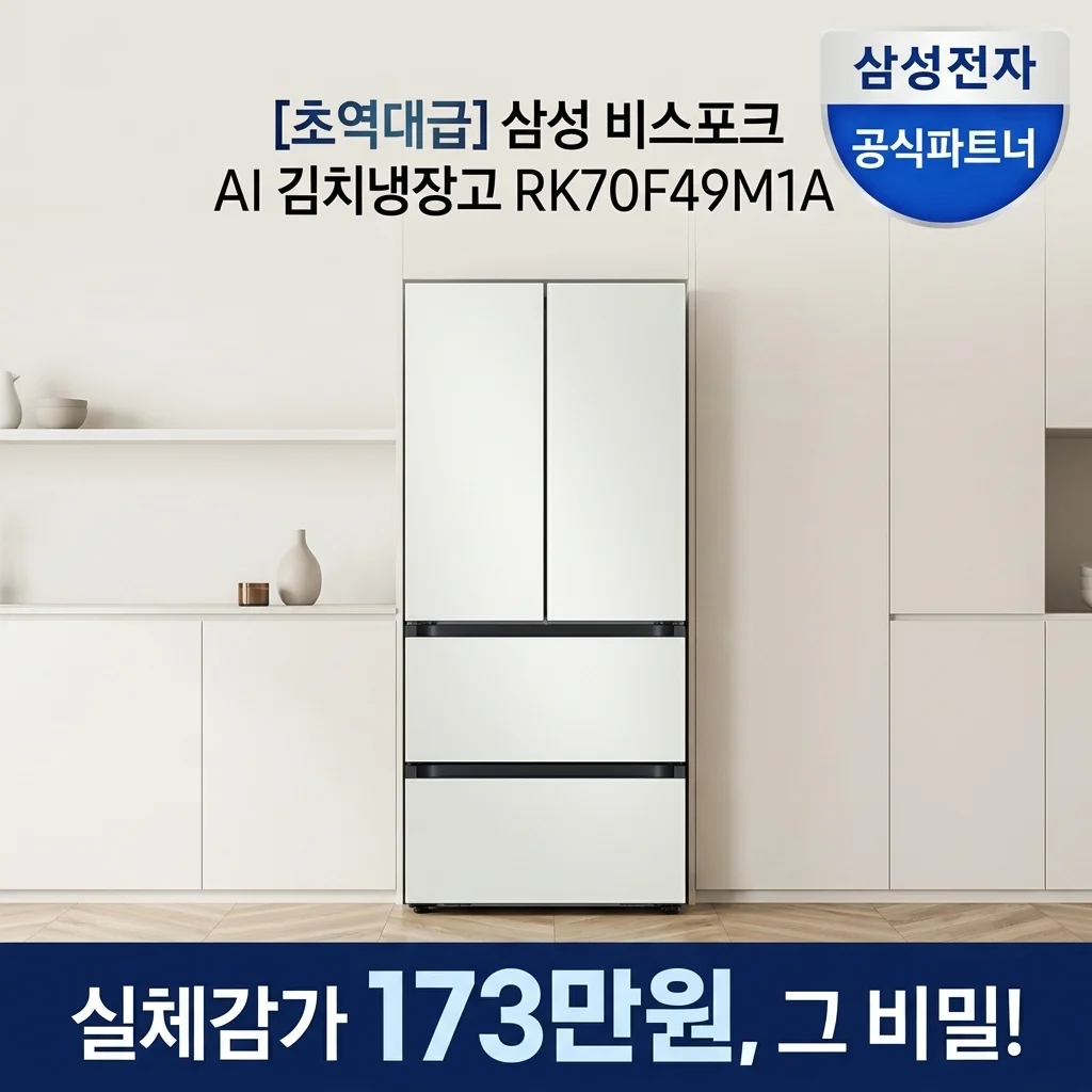 [역대급] 삼성 비스포크 AI 김치냉장고 RK70F49M1A 173만 체감가의 비밀