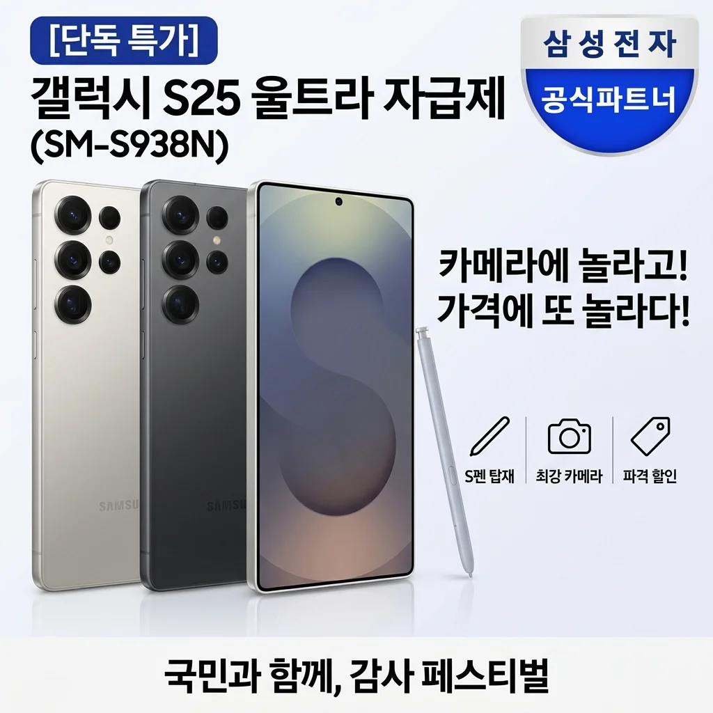 [역대급 혜택] 갤럭시 S25 울트라 자급제 SM-S938N, 카메라에 놀라고 가격에 두 번 놀란 후기
