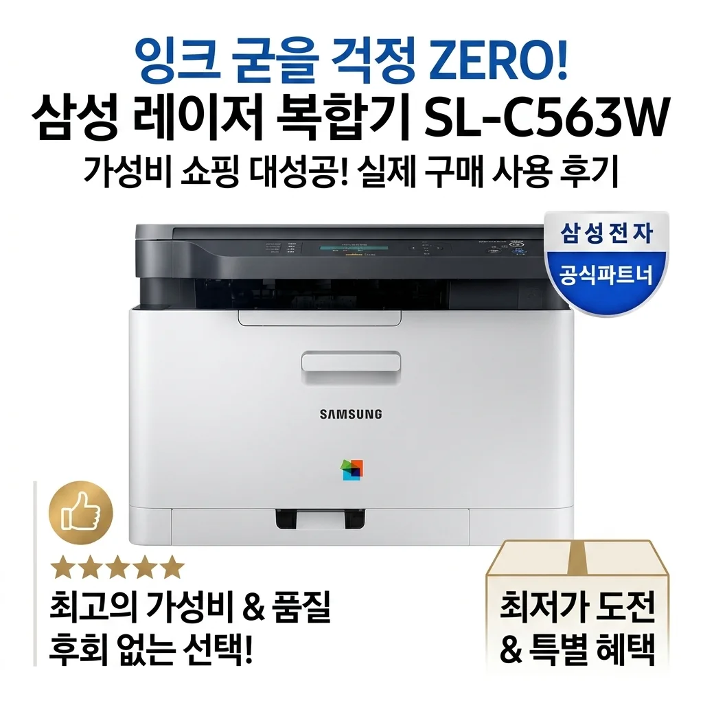잉크 굳을 걱정 끝! 삼성 SL-C563W 컬러레이저복합기 가성비 득템 후기