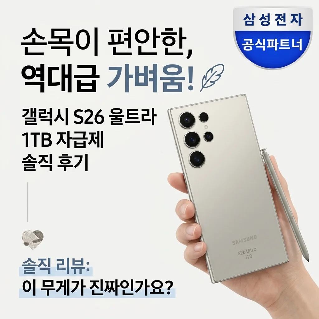 손목이 편해진 역대급 무게? 갤럭시 S26 울트라 1TB 자급제 솔직 후기