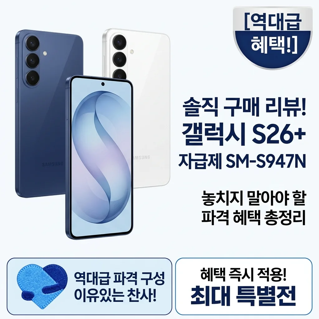 갤럭시 S26 플러스 자급제 SM-S947N, 역대급 혜택으로 득템한 솔직 후기