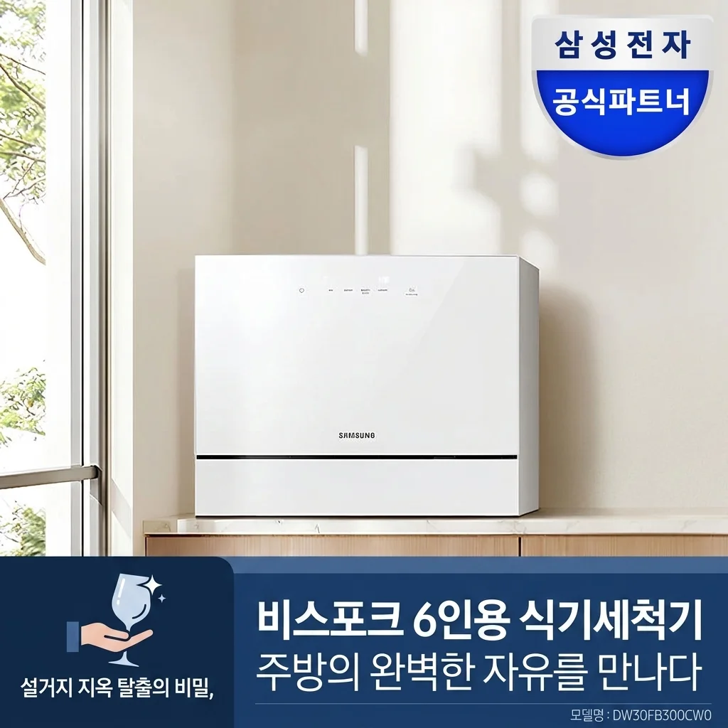 삼성 비스포크 6인용 식기세척기 DW30FB300CW0, 설거지 지옥 탈출 비법
