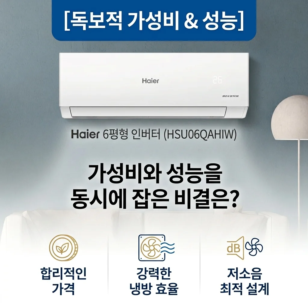 하이얼 HSU06QAHIW 6평형 에어컨, 가성비와 성능 다 잡은 비결은?