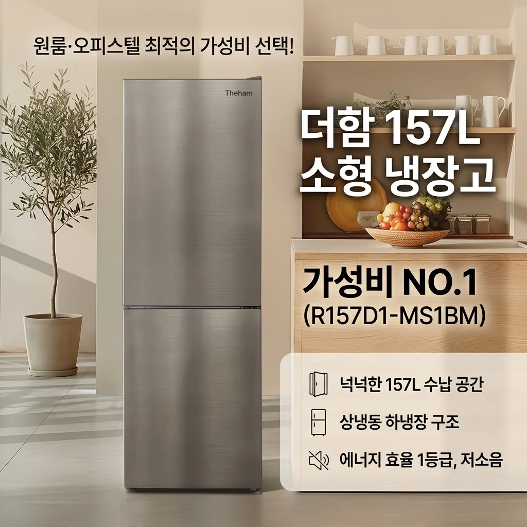 더함 소형 미니 냉장고 157L R157D1-MS1BM, 원룸 사무실 가성비 끝판왕인 이유
