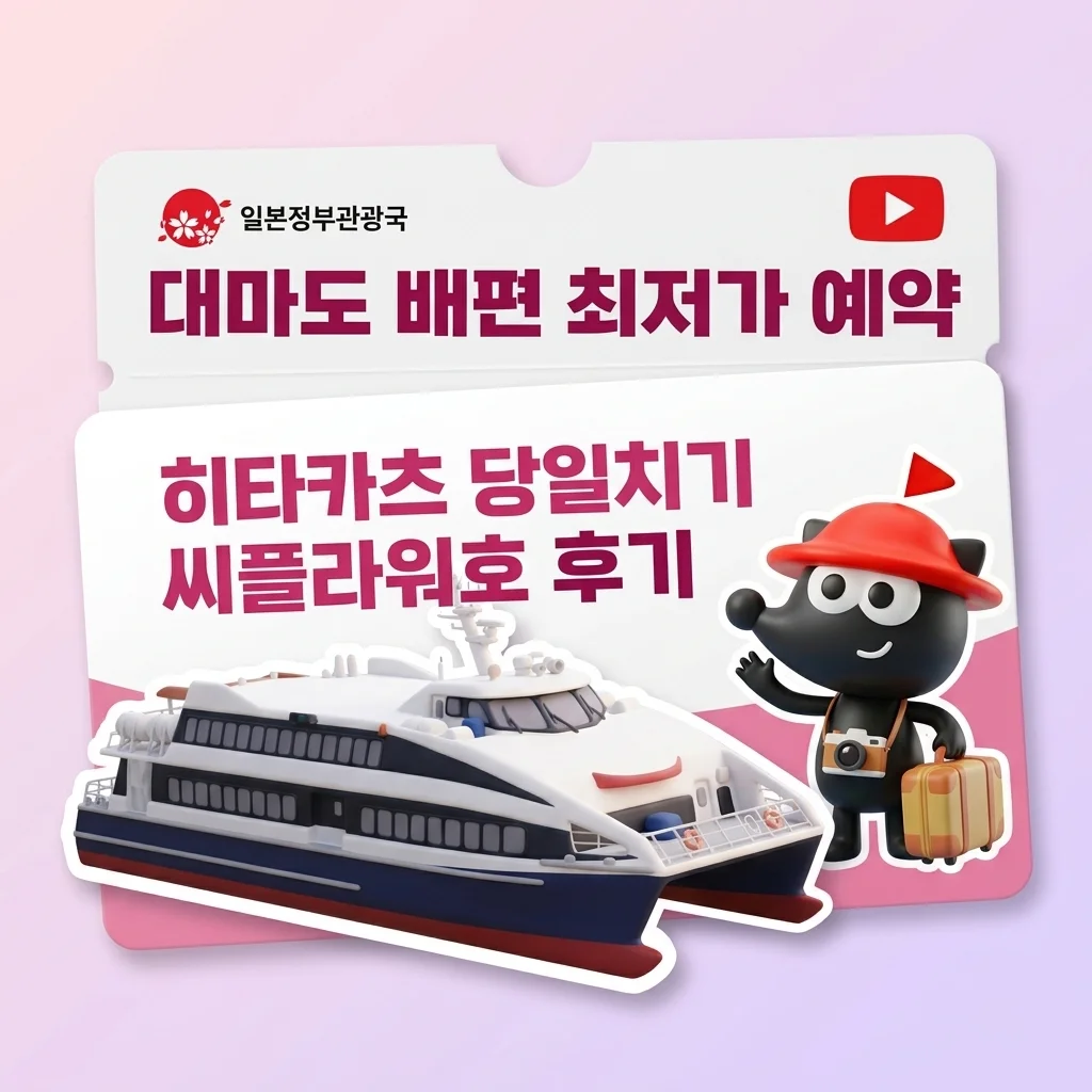 대마도 배편 씨플라워호 예약 히타카츠 당일치기 가성비 후기