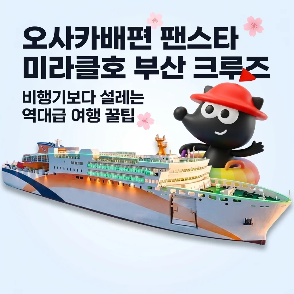오사카배편 팬스타 미라클호 부산 크루즈, 비행기보다 설레는 역대급 여행 꿀팁