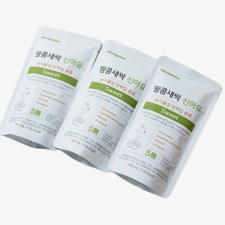 신아유 땅콩새싹두유 스위트 식물성 단백질 두유 180ml, 60개 [원산지:국산] 상세 이미지 3
