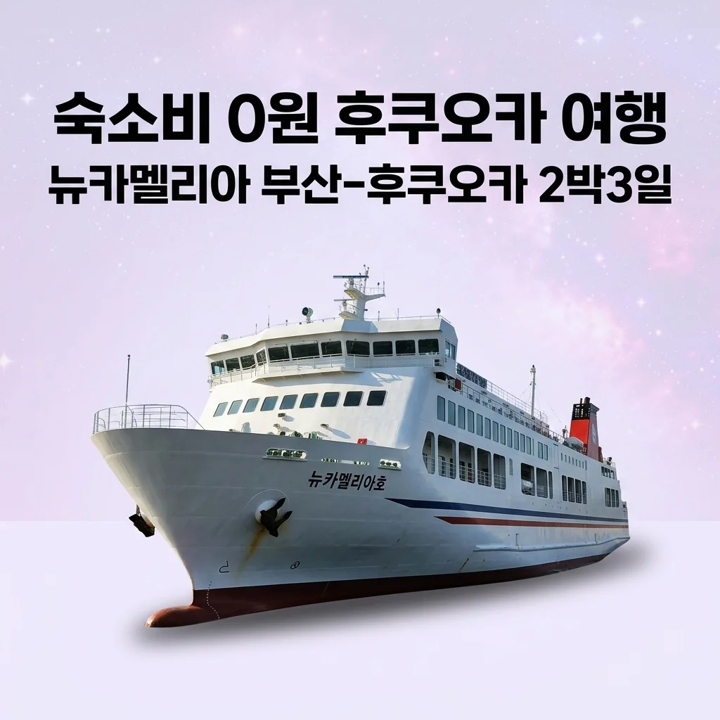 뉴카멜리아호 부산 후쿠오카 배편 2박3일 예약, 숙소비 0원으로 떠나는 일본 여행 꿀팁