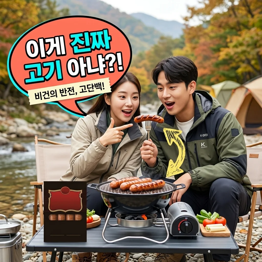 넥스트밀 비건 프랑크 소시지 고단백 식물성의 반전 매력, 캠핑 필수템 추천