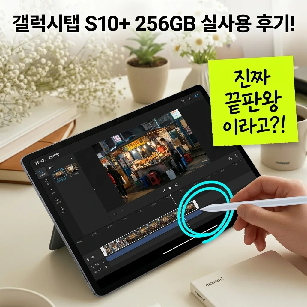 갤럭시탭 S10 플러스 256GB 실사용 후기! 영상 편집용 끝판왕인 이유