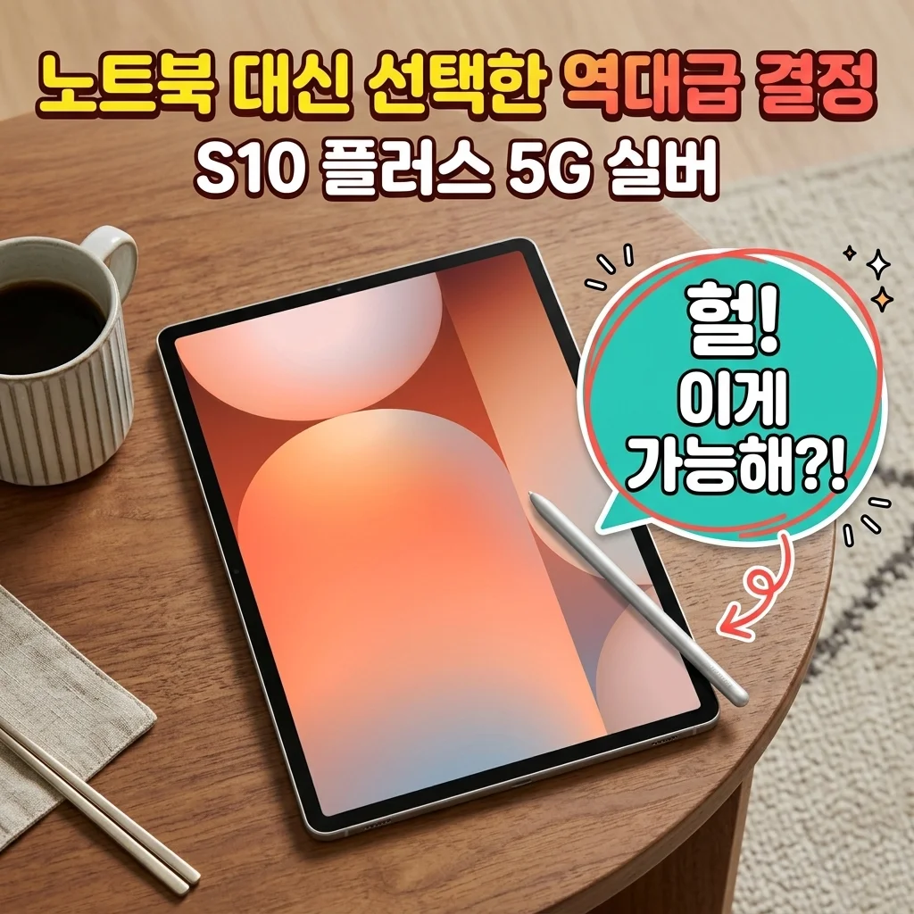 갤럭시탭 S10 플러스 5G 256GB 실버, 노트북 대신 선택한 역대급 결정
