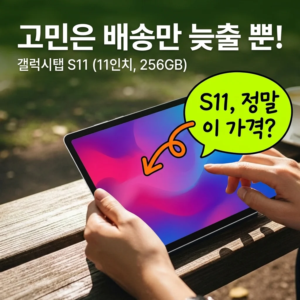 갤럭시탭 S11 WIFI 256GB 11인치 태블릿, 고민은 배송만 늦출 뿐!