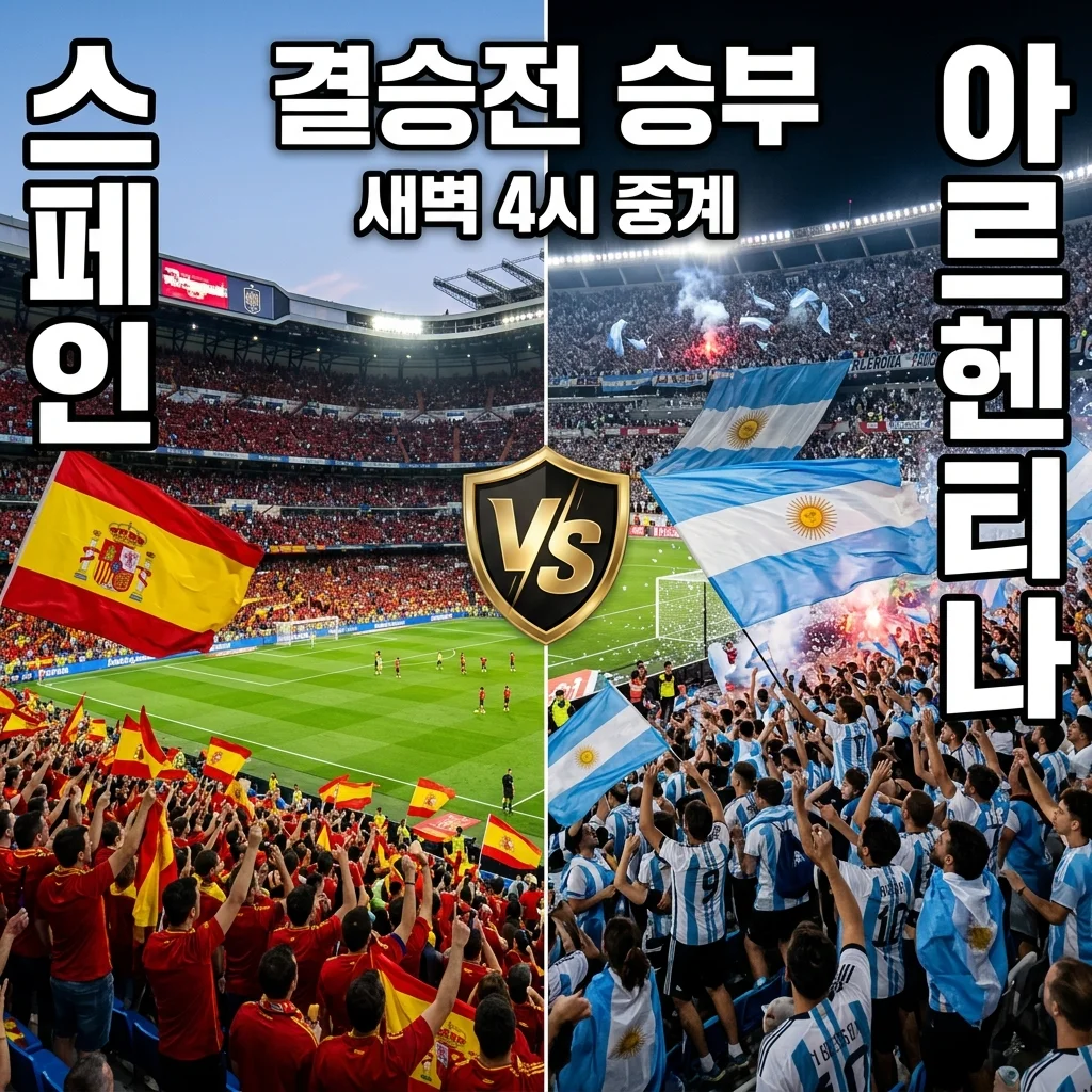 2026년 07월 20일 스페인 아르헨티나 결승 중계 시간 일정 총정리