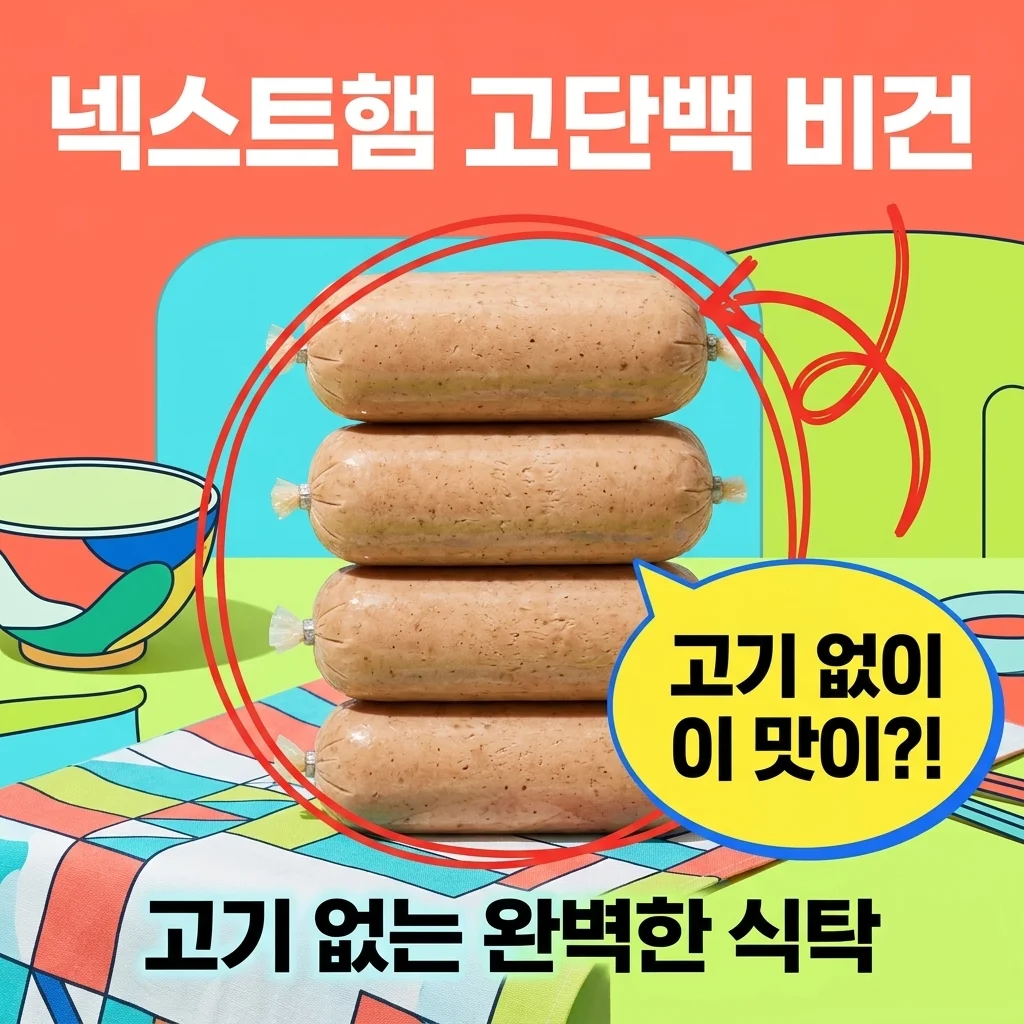 넥스트햄 비건햄 식물성 단백질 고단백 대체육, 고기 없이도 완벽한 식탁 비결