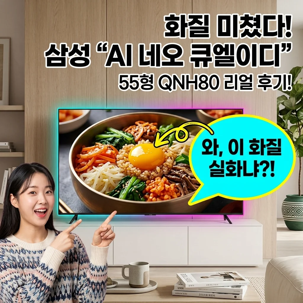 삼성 2026 Neo QLED AI TV QNH80 55인치 화질 대박 후기