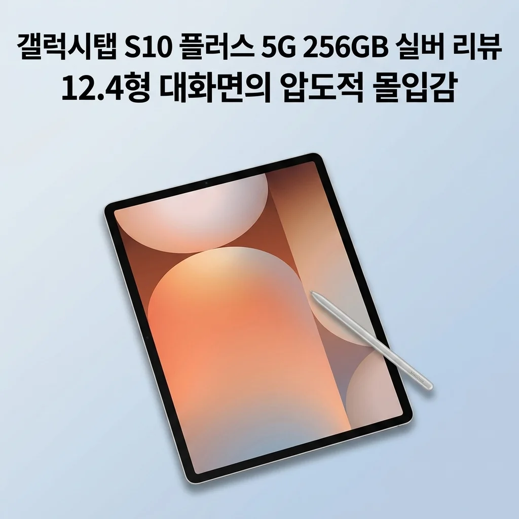갤럭시탭 S10 플러스 5G 256GB 실버 리뷰, 12.4형 대화면의 압도적 몰입감