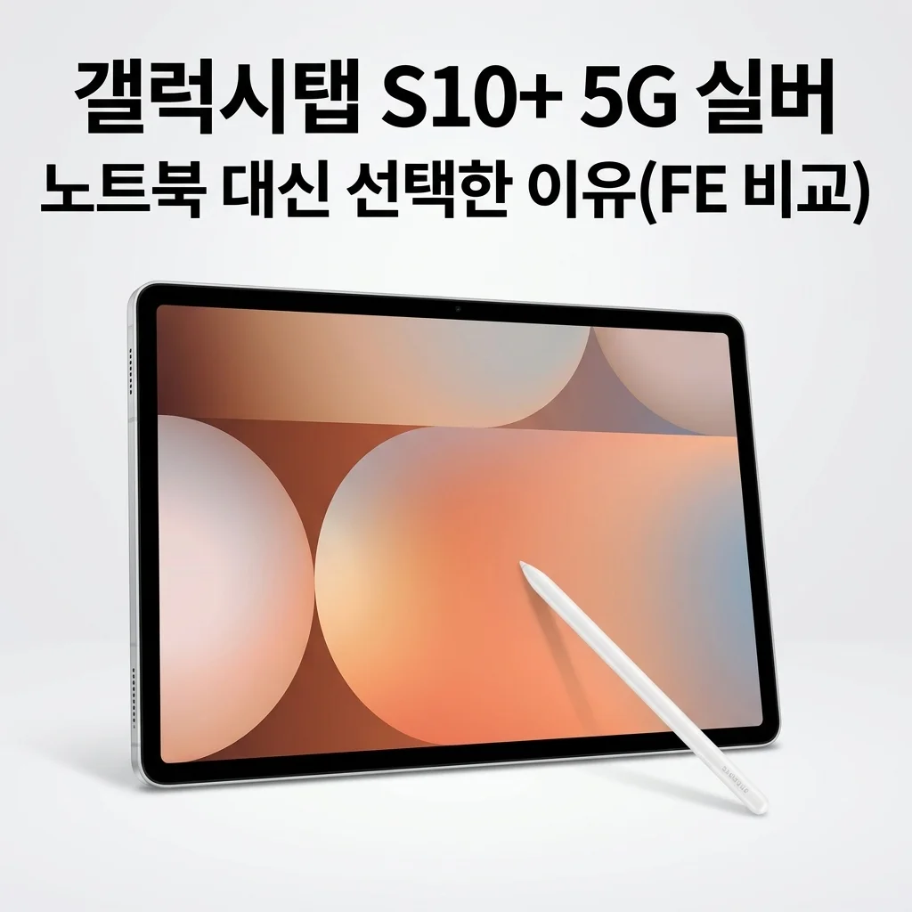 갤럭시탭 S10 플러스 5G 실버, 노트북 대신 선택한 진짜 이유(FE와 비교)