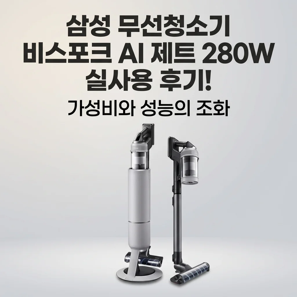 삼성 무선청소기 비스포크 AI 제트 280W 실사용 후기! 가성비와 성능의 조화