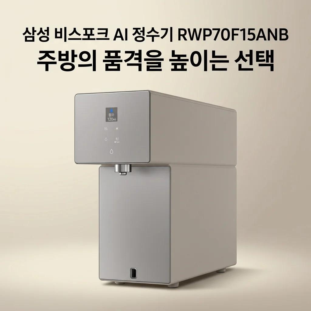 삼성 비스포크 AI 정수기 RWP70F15ANB 새틴베이지 주방의 품격을 높이는 선택