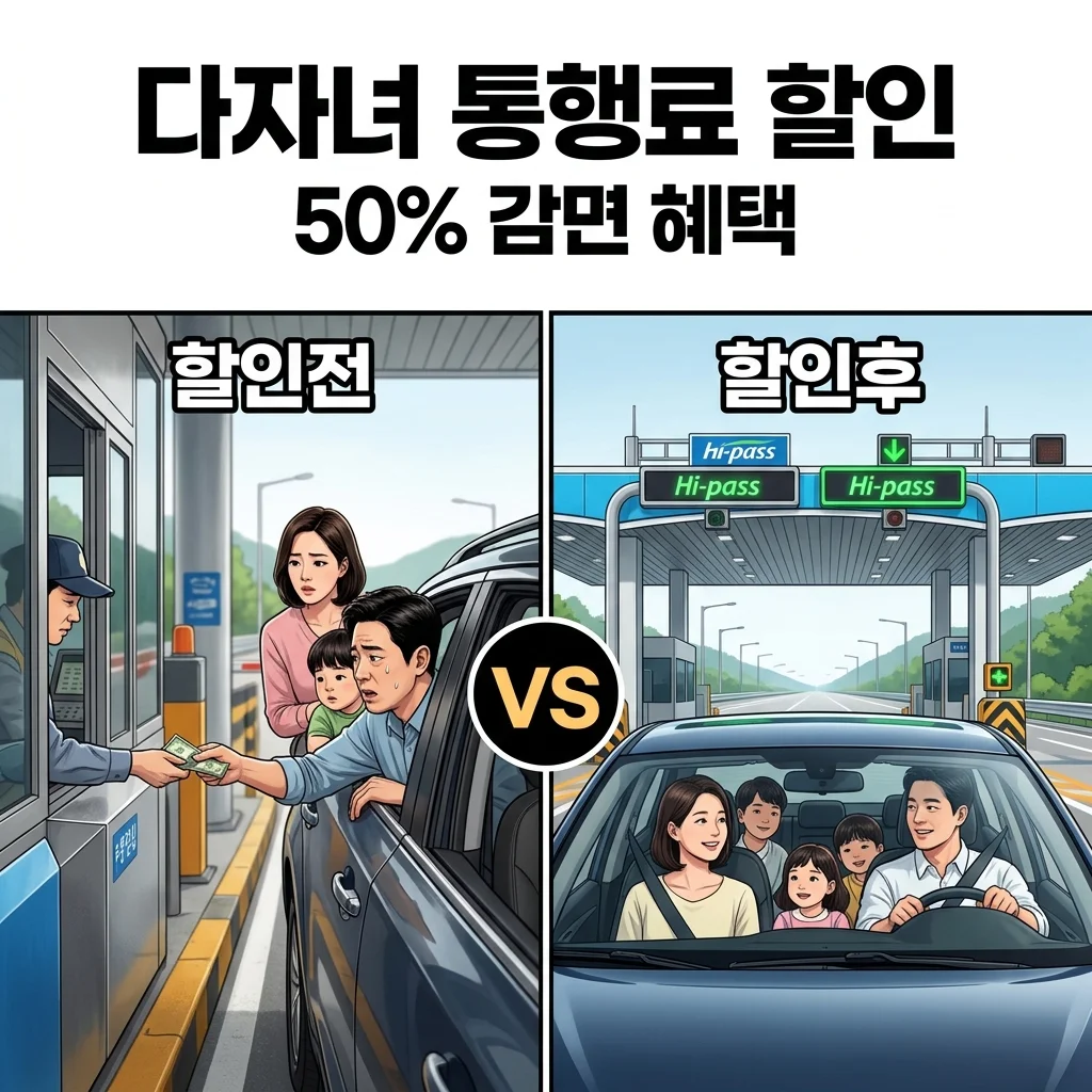 한국도로공사 다자녀등록 방법 | 고속도로 통행료 50% 할인 혜택 총정리