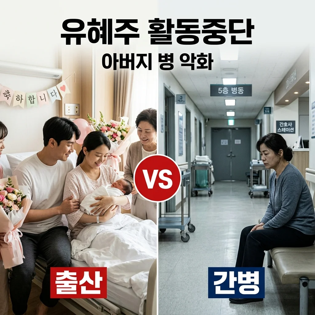 유혜주 아버지 병 악화로 활동 중단, 둘째 출산 3일 만에 전한 근황