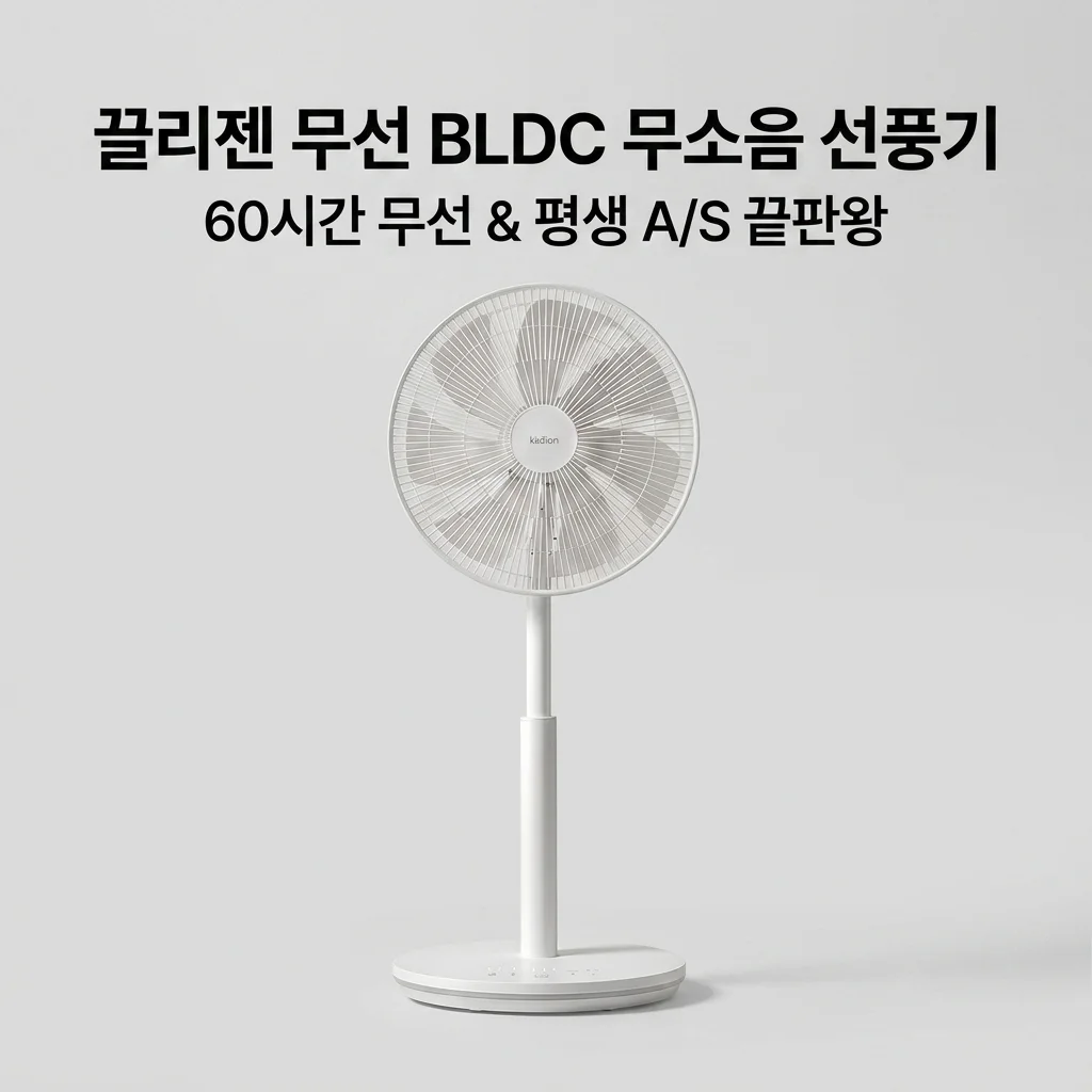 끌리젠 무선 선풍기 BLDC 무소음 스탠드형, 60시간 무선과 평생 AS의 끝판왕