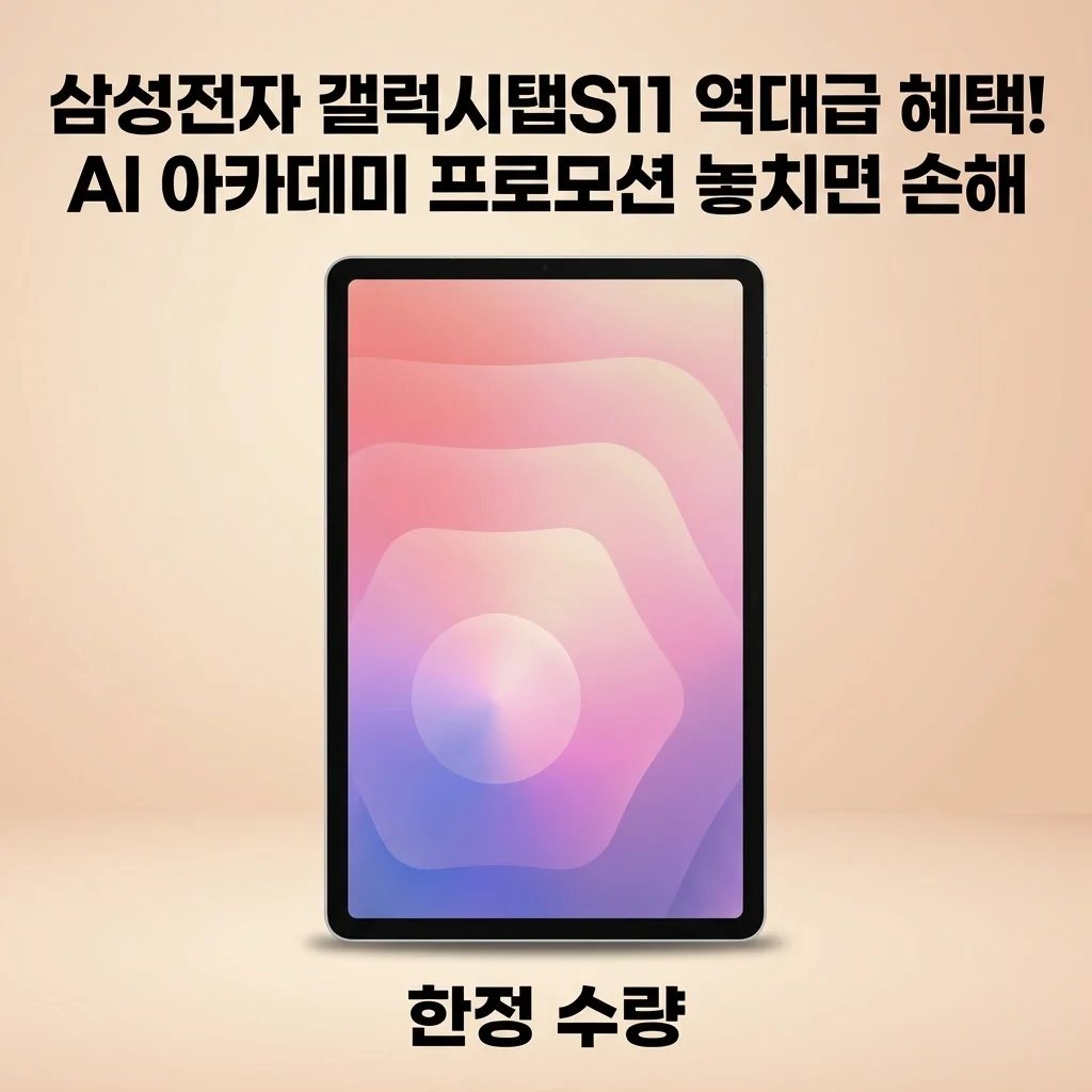 삼성전자 갤럭시탭S11 공동구매 역대급 혜택! AI 아카데미 프로모션 놓치면 손해