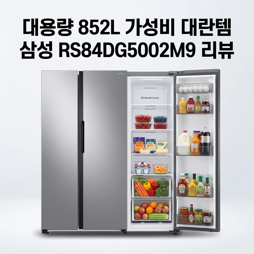 삼성 냉장고 RS84DG5002M9 852L 2도어 가성비 대란템 리뷰