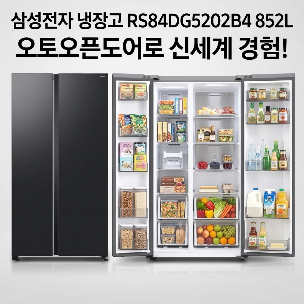 삼성전자 냉장고 RS84DG5202B4 852L 오토오픈도어 써보니 신세계!
