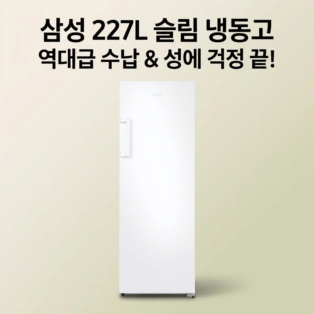 삼성 냉동고 1도어 슬림 스탠드 227L, 성에 걱정 끝내준 역대급 수납템!
