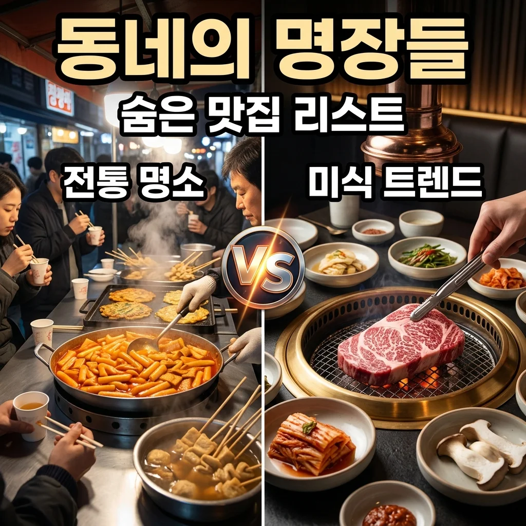 동네의 명장들 맛집 리스트 시흥동 떡볶이 동묘 한우 위치 메뉴 정보 총정리