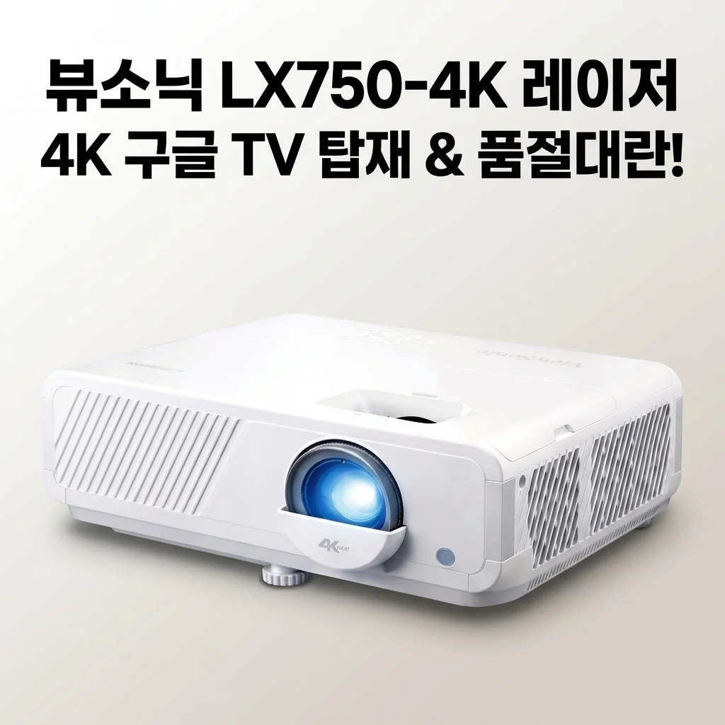 뷰소닉 LX750-4K 레이저 빔프로젝터 4K 화질에 구글TV까지? 품절 대란 이유