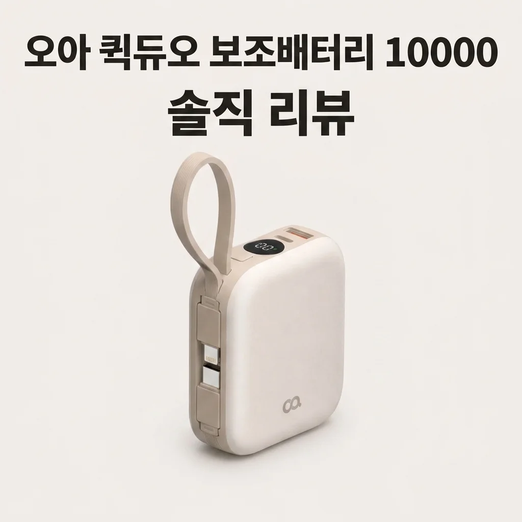 오아 퀵듀오 보조배터리 10000 기내반입 미니 일체형 c타입 8핀 22.5W 충전기 솔직 리뷰