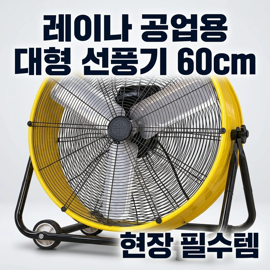레이나 공업용 대형 선풍기 60cm 이동형 써큘레이터 현장 필수템