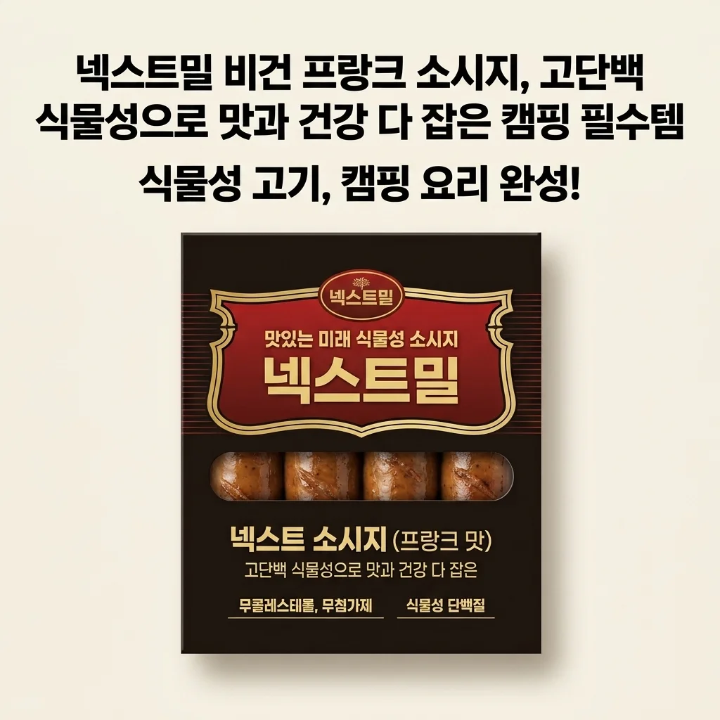 넥스트밀 비건 프랑크 소시지, 고단백 식물성으로 맛과 건강 다 잡은 캠핑 필수템