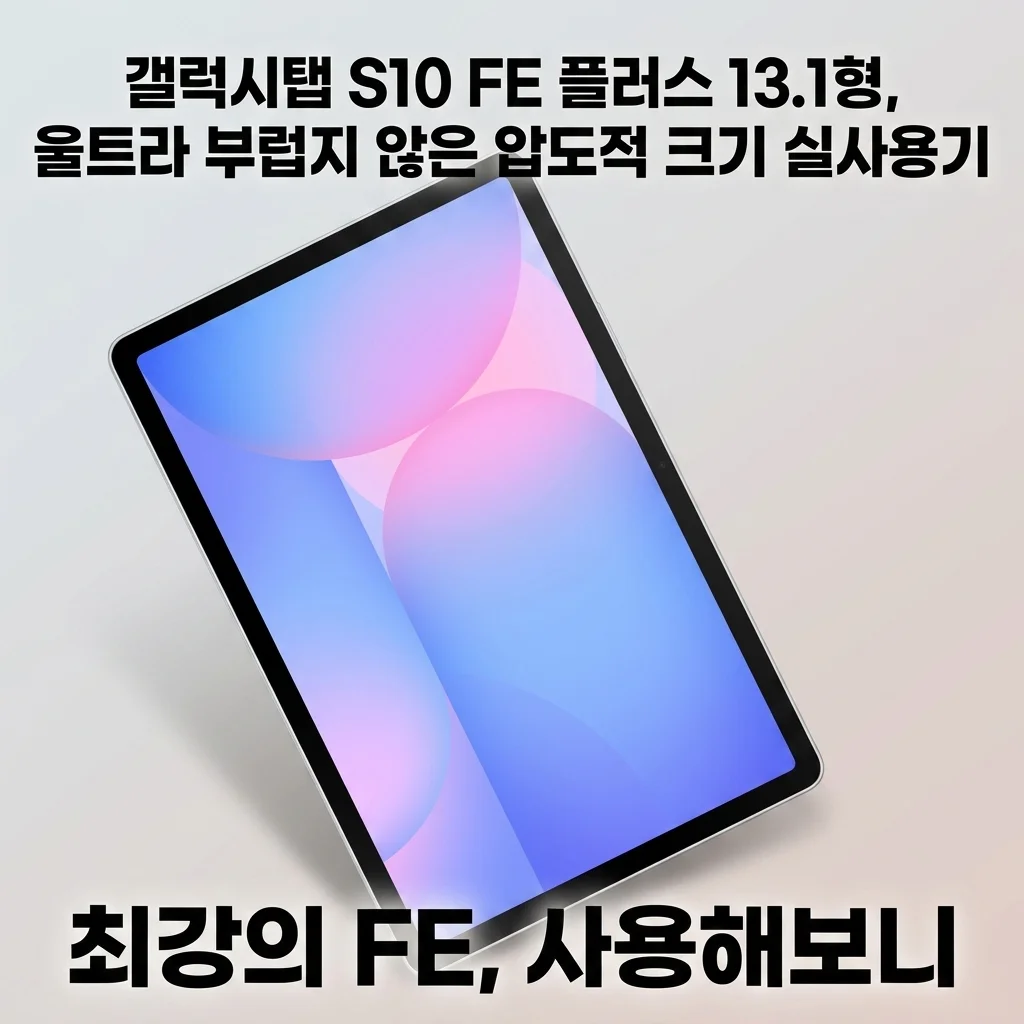 갤럭시탭 S10 FE 플러스 13.1형, 울트라 부럽지 않은 압도적 크기 실사용기
