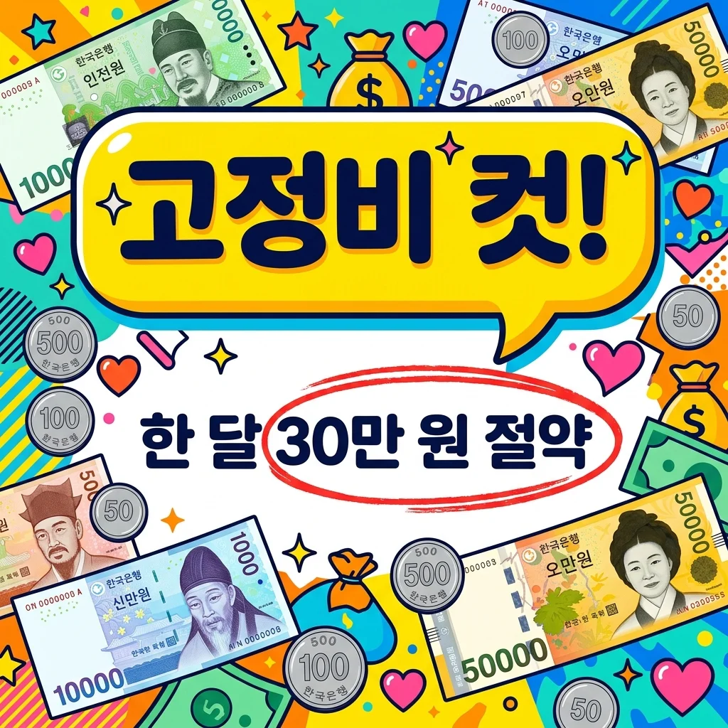 고정비줄이기, 숨만 쉬어도 새는 돈 한 달 30만 원 아낀 현실 꿀팁