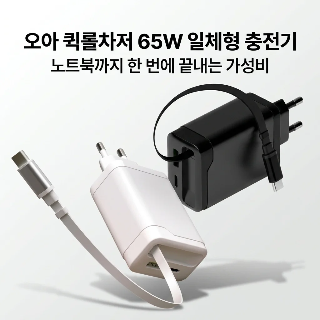 오아 퀵롤차저 65W 일체형 충전기, 노트북까지 한 번에 끝내는 가성비