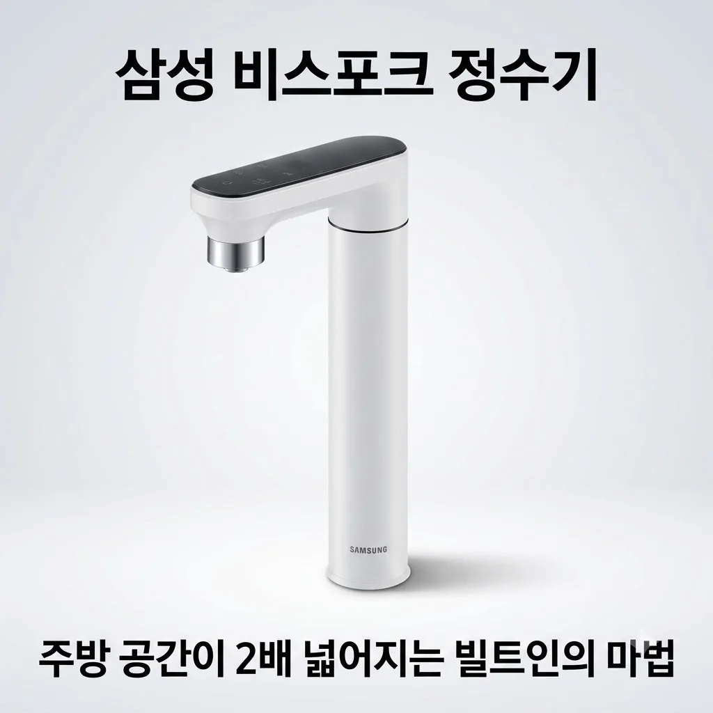 삼성 비스포크 정수기 RWP54421BF7M 주방 공간이 2배 넓어지는 빌트인의 마법