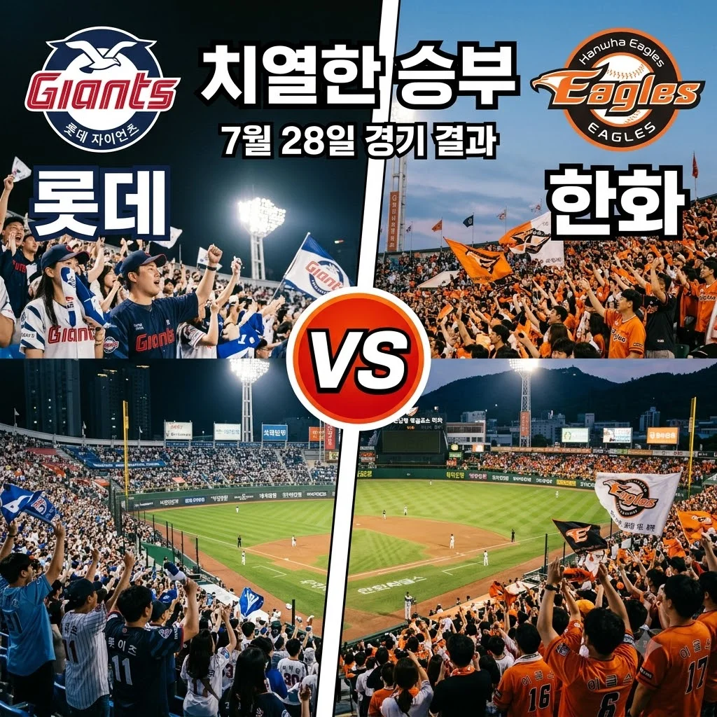 2026년 07월 28일 롯데 자이언츠 한화 이글스 경기 결과 및 하이라이트 분석